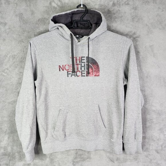 Mens Grey The North Face Hoodie Sweatshirt Drawstring Long Sleeve Size M - Picture 2 of 13